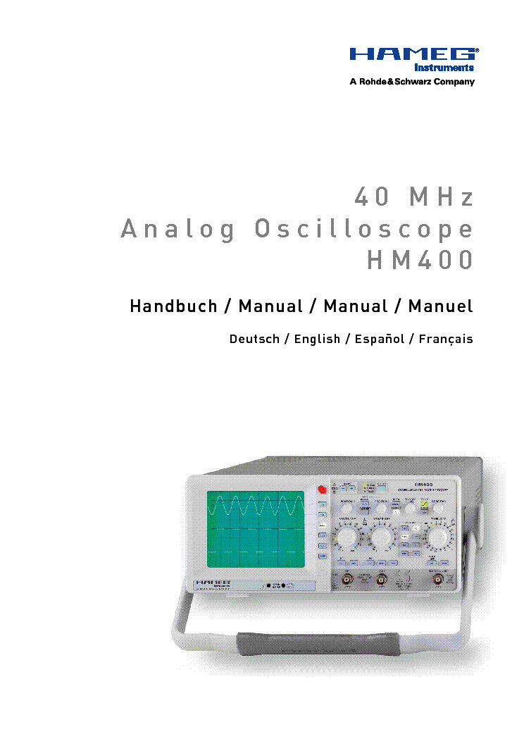Hameg Hm 312 Service Manual